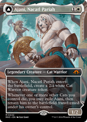 Ajani, Nacatl Pariah // Ajani, Nacatl Avenger (Borderless) [Modern Horizons 3] | Game Grid - Logan