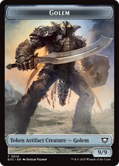 Elemental (0007) // Golem (0014) Double-Sided Token [Edge of Eternities Commander Tokens] | Game Grid - Logan