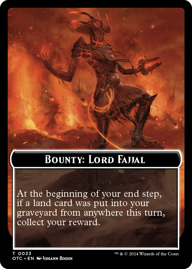 Bounty: Lord Fajjal // Bounty Rules Double-Sided Token [Outlaws of Thunder Junction Commander Tokens] | Game Grid - Logan