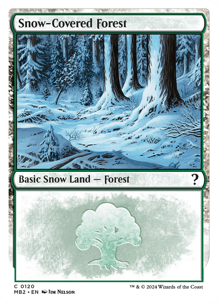 Snow-Covered Forest (White Border) [Mystery Booster 2] | Game Grid - Logan