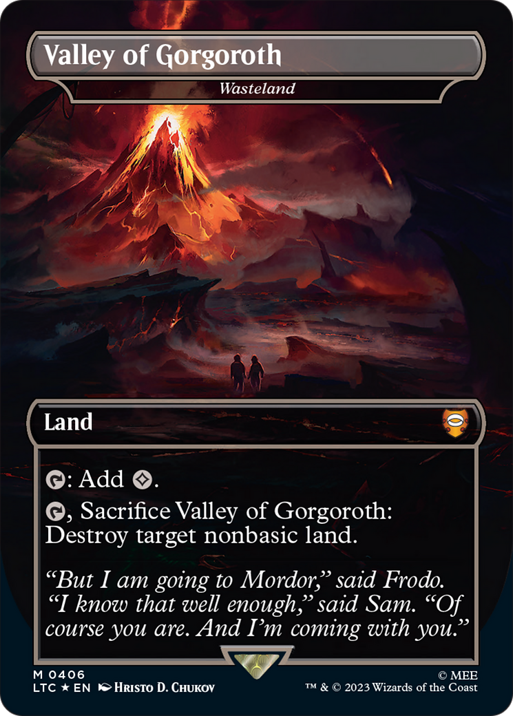 Valley of Gorgoroth - Wasteland (Surge Foil Realms and Relics) [The Lord of the Rings: Tales of Middle-Earth Commander] | Game Grid - Logan
