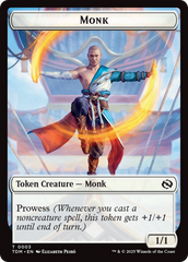 Monk // Treasure Double-Sided Token [Tarkir: Dragonstorm Commander Tokens] | Game Grid - Logan