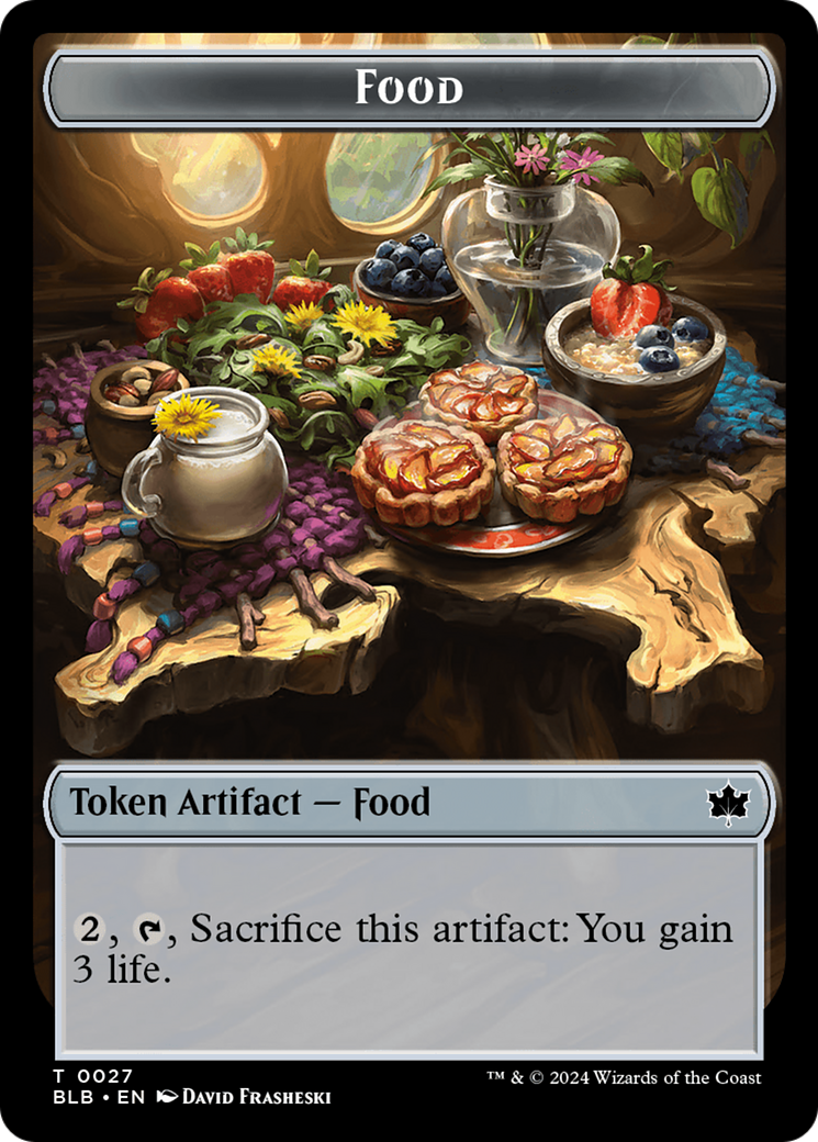 Food // Pawpatch Recruit Double-Sided Token [Bloomburrow Tokens] | Game Grid - Logan