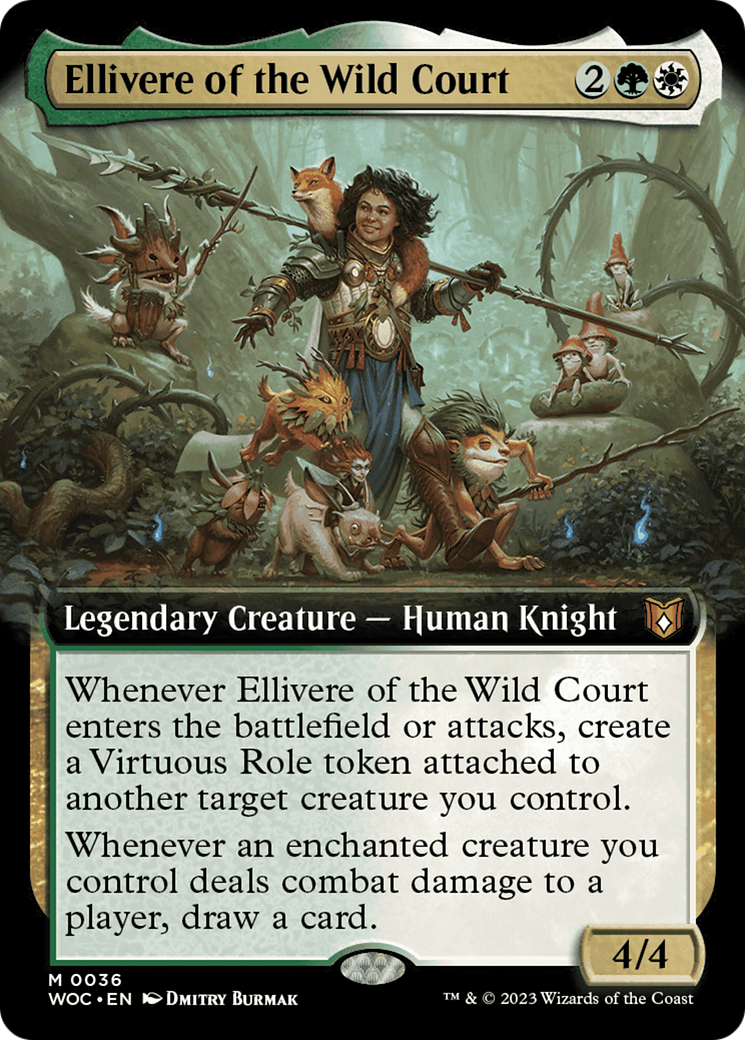 Ellivere of the Wild Court (Extended Art) [Wilds of Eldraine Commander] | Game Grid - Logan