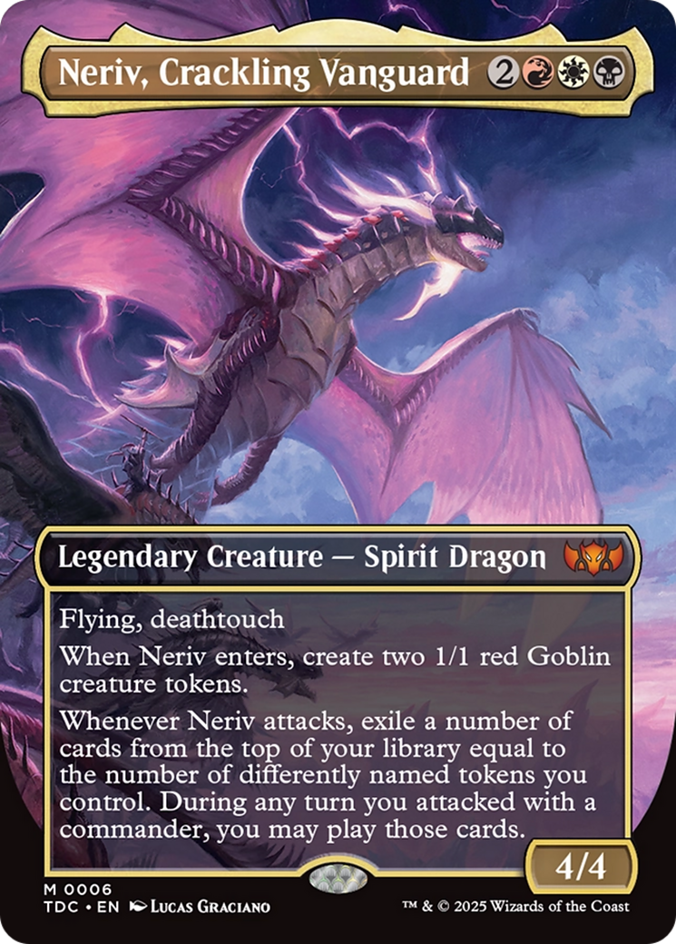 Neriv, Crackling Vanguard (Borderless) [Tarkir: Dragonstorm Commander] | Game Grid - Logan