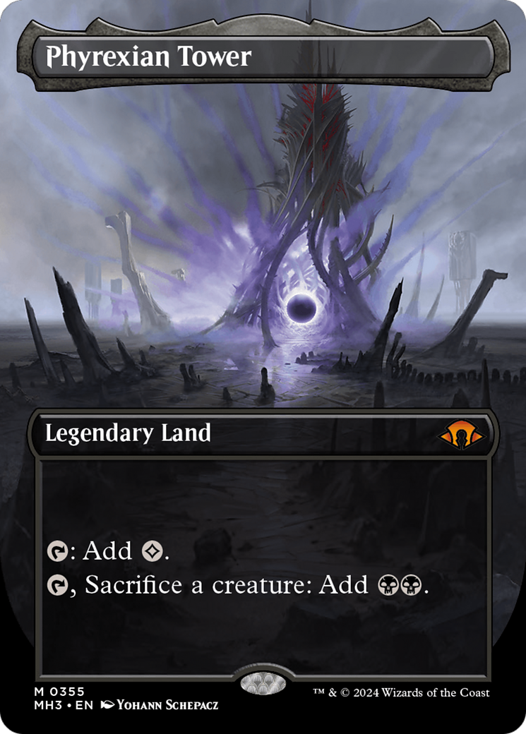 Phyrexian Tower (Borderless) [Modern Horizons 3] | Game Grid - Logan