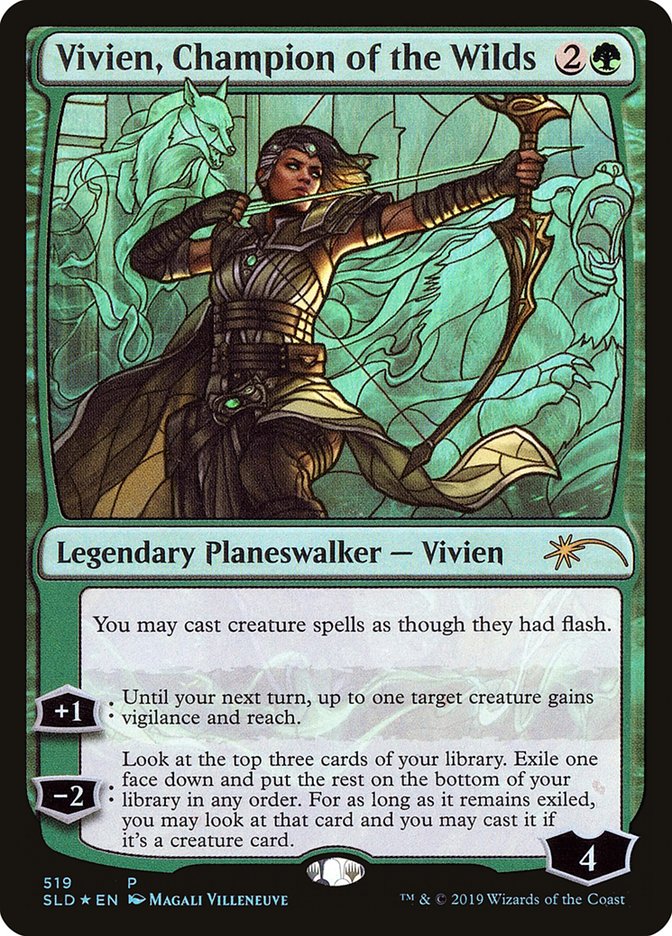 Vivien, Champion of the Wilds (Stained Glass) [Secret Lair Drop Promos] | Game Grid - Logan