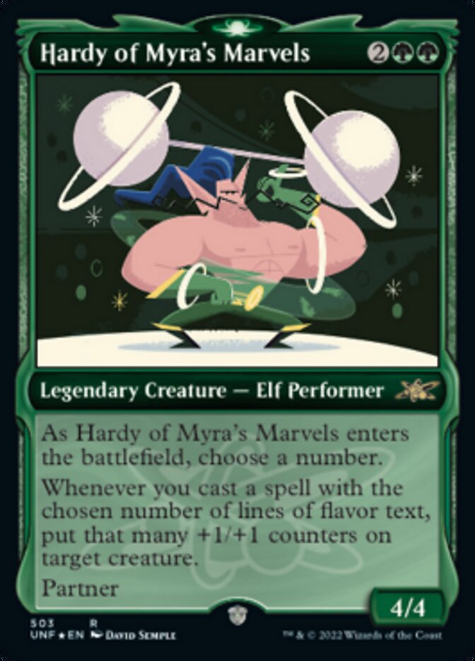 Hardy of Myra's Marvels (Showcase) (Galaxy Foil) [Unfinity] | Game Grid - Logan