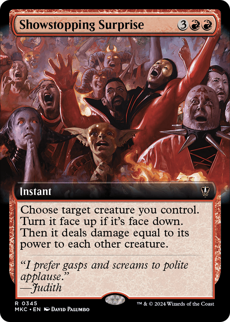 Showstopping Surprise (Extended Art) [Murders at Karlov Manor Commander] | Game Grid - Logan