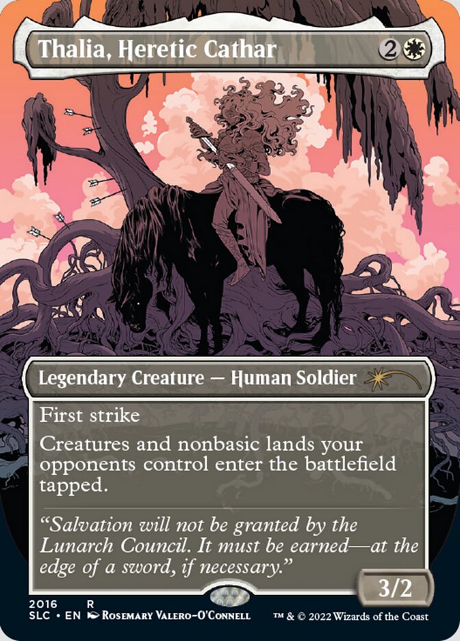 Thalia, Heretic Cathar (Borderless) [Secret Lair Countdown Kit] | Game Grid - Logan