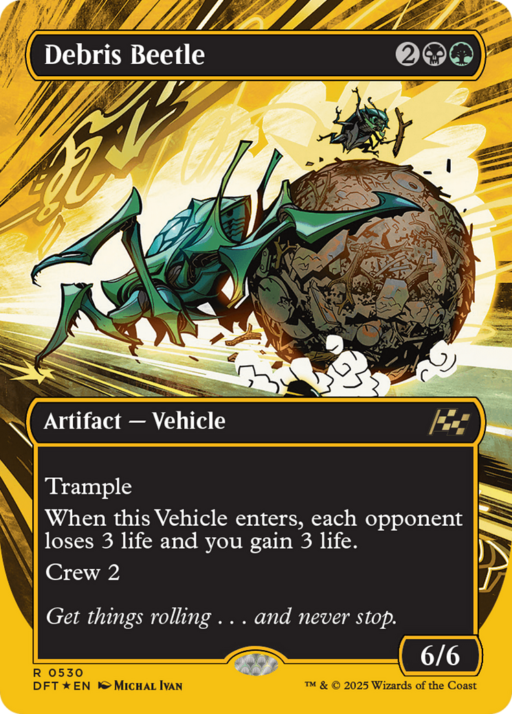 Debris Beetle (Borderless) (First-Place Foil) [Aetherdrift] | Game Grid - Logan