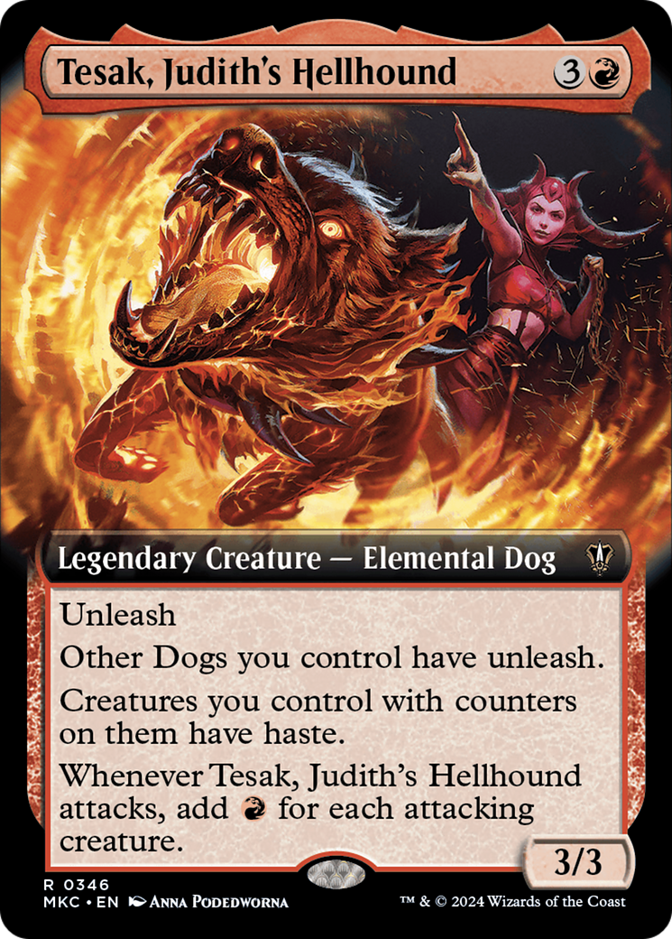 Tesak, Judith's Hellhound (Extended Art) [Murders at Karlov Manor Commander] | Game Grid - Logan