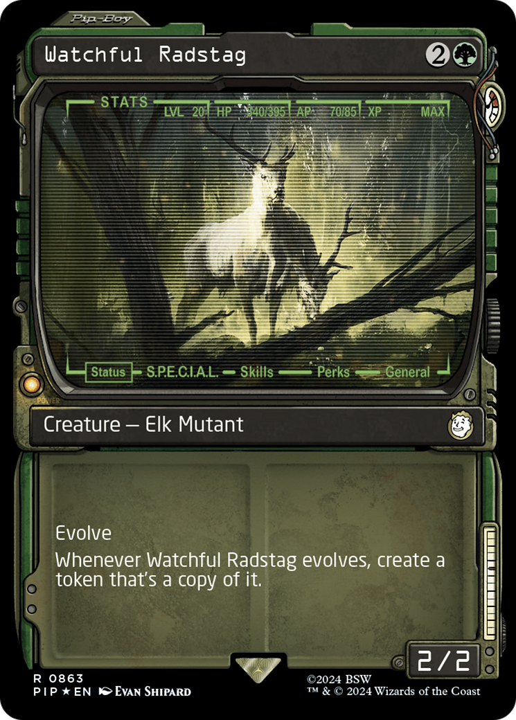 Watchful Radstag (Showcase) (Surge Foil) [Fallout] | Game Grid - Logan