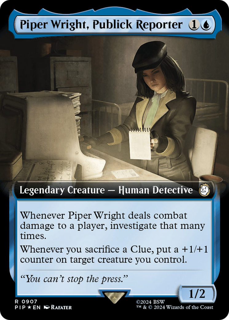 Piper Wright, Publick Reporter (Extended Art) (Surge Foil) [Fallout] | Game Grid - Logan