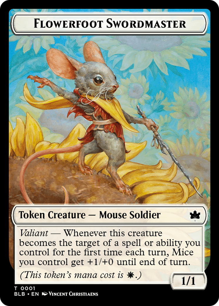 Rabbit // Flowerfoot Swordmaster Double-Sided Token [Bloomburrow Tokens] | Game Grid - Logan