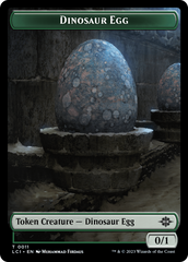 Dinosaur Egg // Dinosaur (0010) Double-Sided Token [The Lost Caverns of Ixalan Tokens] | Game Grid - Logan