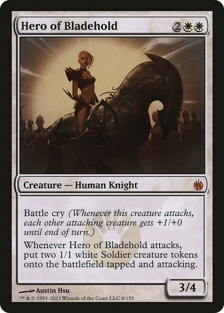 Hero of Bladehold (Mirrodin Besieged) (Oversized) [Oversize Cards] | Game Grid - Logan