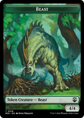 Elephant (Ripple Foil) // Beast (0016) Double-Sided Token [Modern Horizons 3 Commander Tokens] | Game Grid - Logan