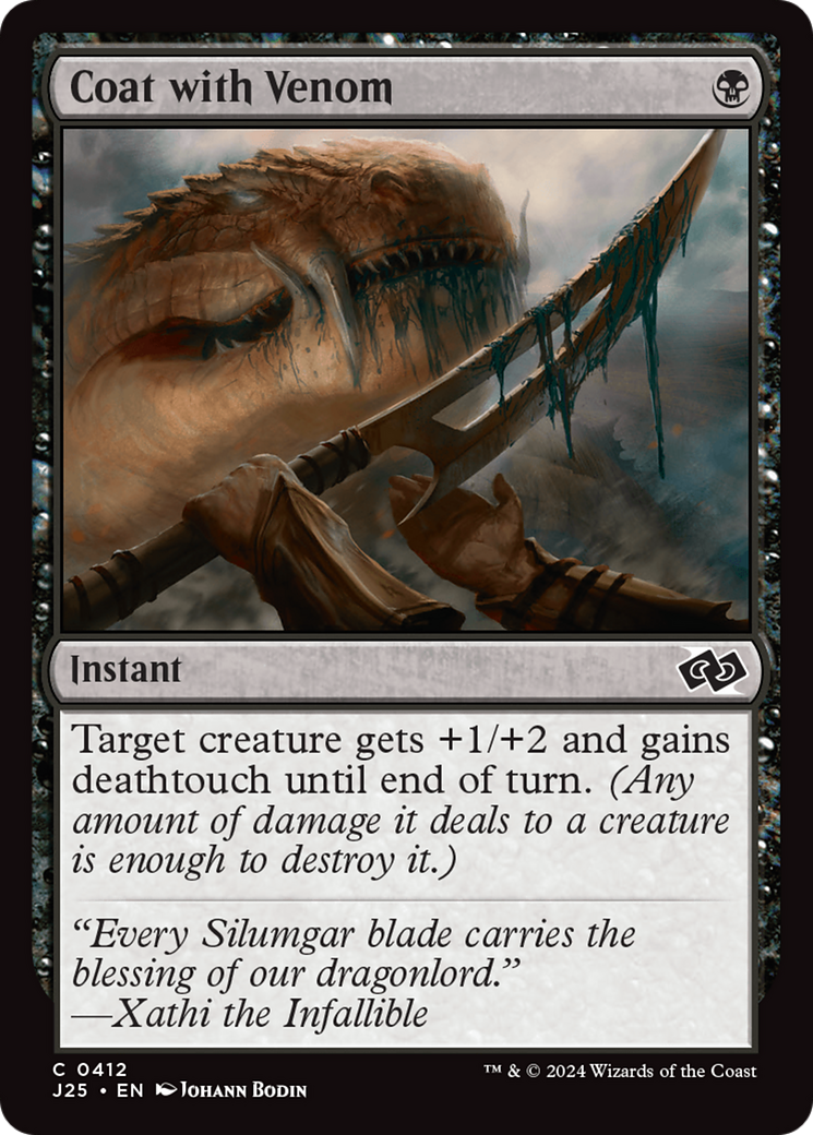 Coat with Venom [Foundations Jumpstart] | Game Grid - Logan