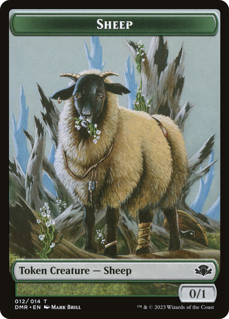 Sheep Token [Dominaria Remastered Tokens] | Game Grid - Logan