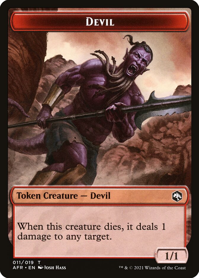 Devil // Icingdeath, Frost Tongue Double-Sided Token [Dungeons & Dragons: Adventures in the Forgotten Realms Tokens] | Game Grid - Logan