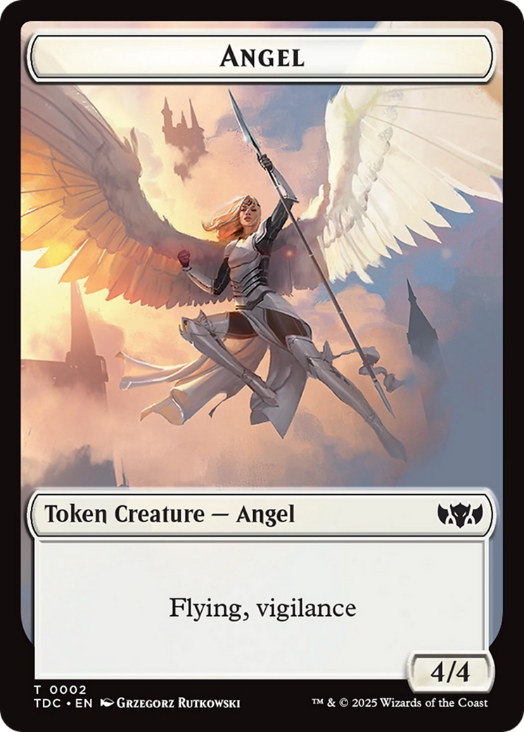 Angel // Spirit Double-Sided Token [Tarkir: Dragonstorm Commander Tokens] | Game Grid - Logan
