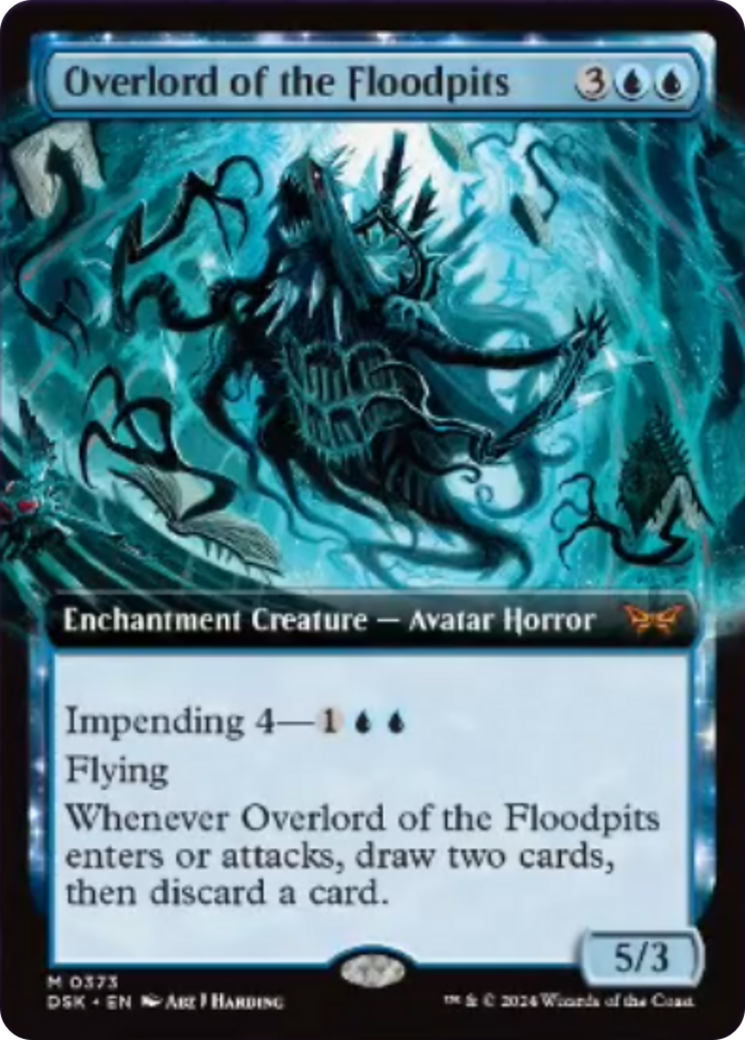 Overlord of the Floodpits (Extended Art) [Duskmourn: House of Horror] | Game Grid - Logan