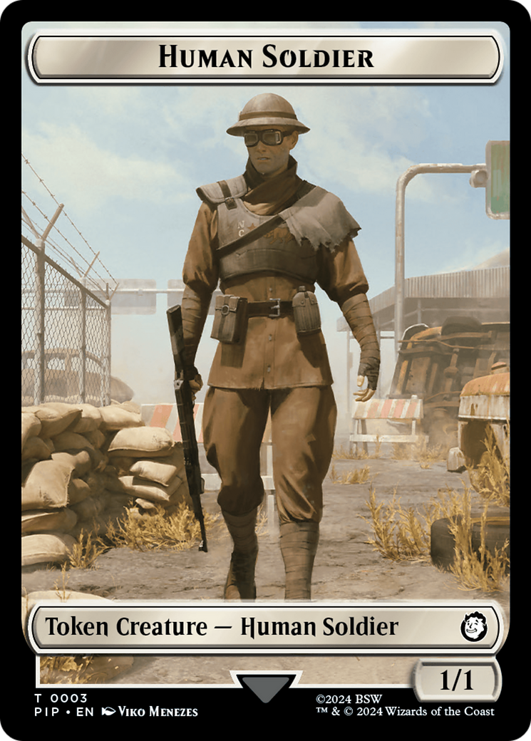 Settlement // Human Soldier Double-Sided Token [Fallout Tokens] | Game Grid - Logan