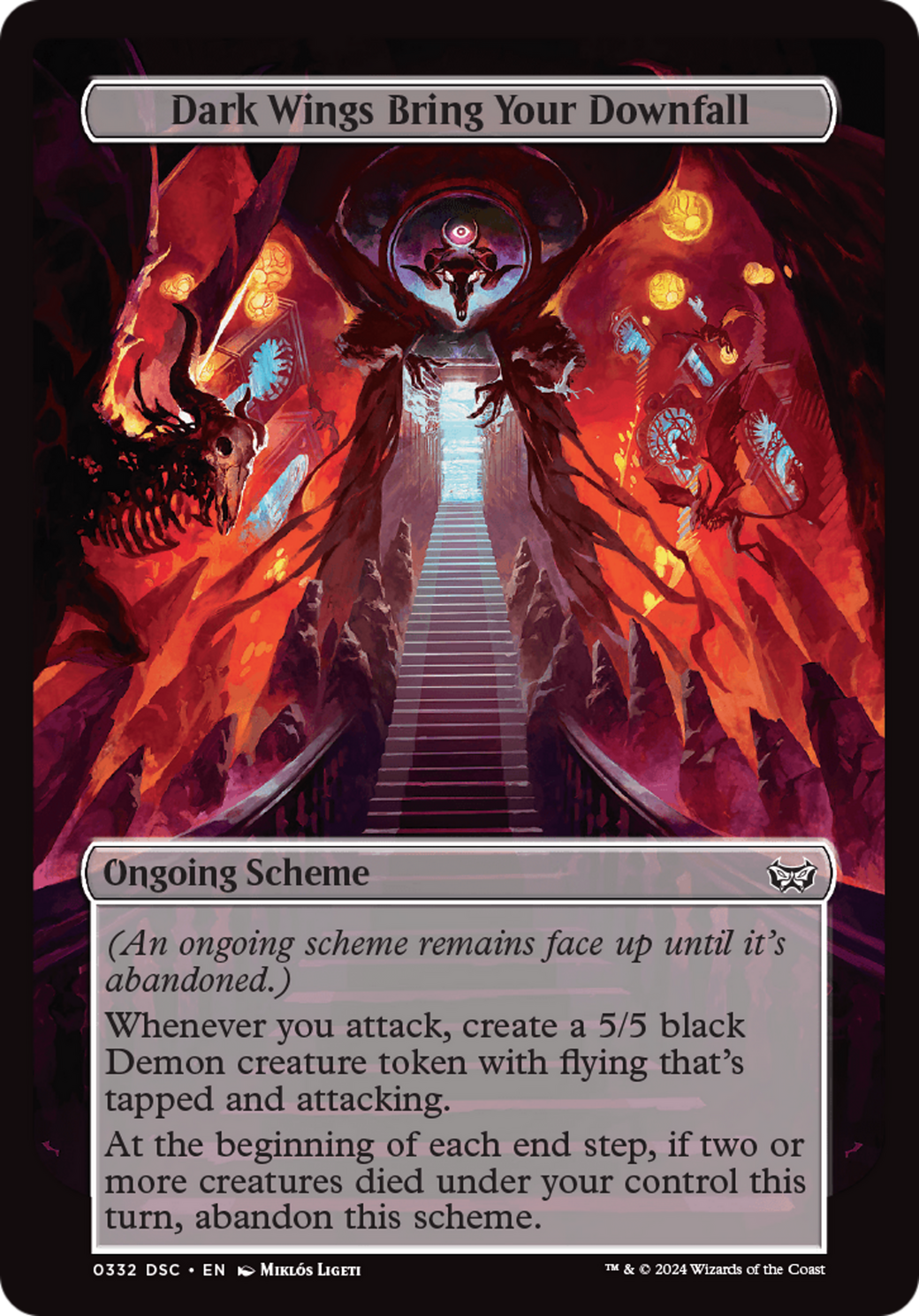 Dark Wings Bring Your Downfall (Full Art) [Duskmourn: Archenemy] | Game Grid - Logan