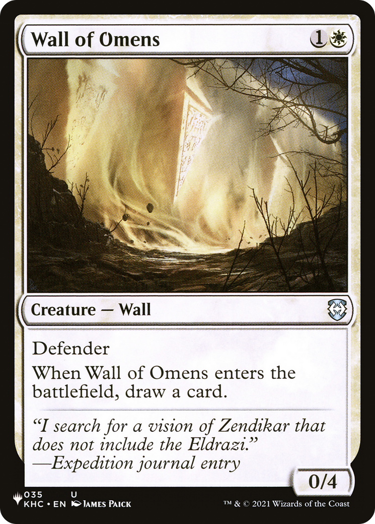 Wall of Omens (KHC) [The List] | Game Grid - Logan