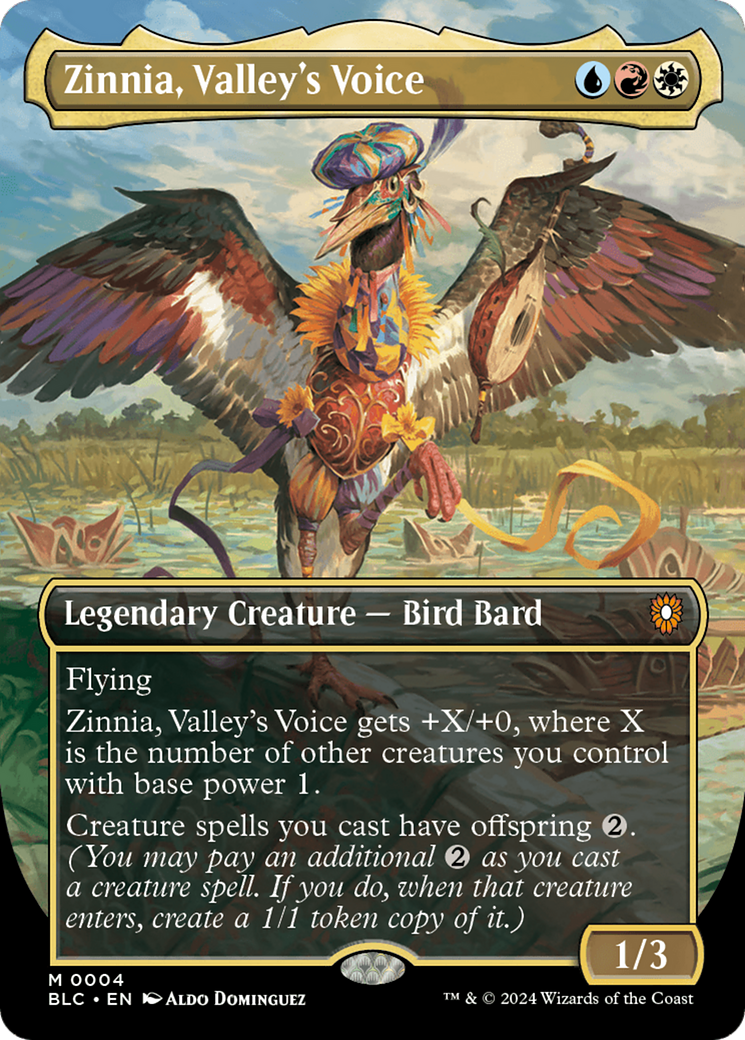 Zinnia, Valley's Voice (Borderless) [Bloomburrow Commander] | Game Grid - Logan