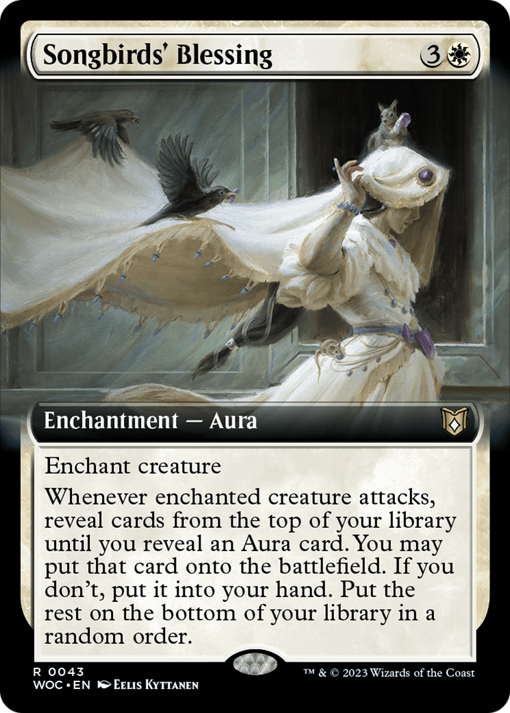 Songbirds' Blessing (Extended Art) [Wilds of Eldraine Commander] | Game Grid - Logan