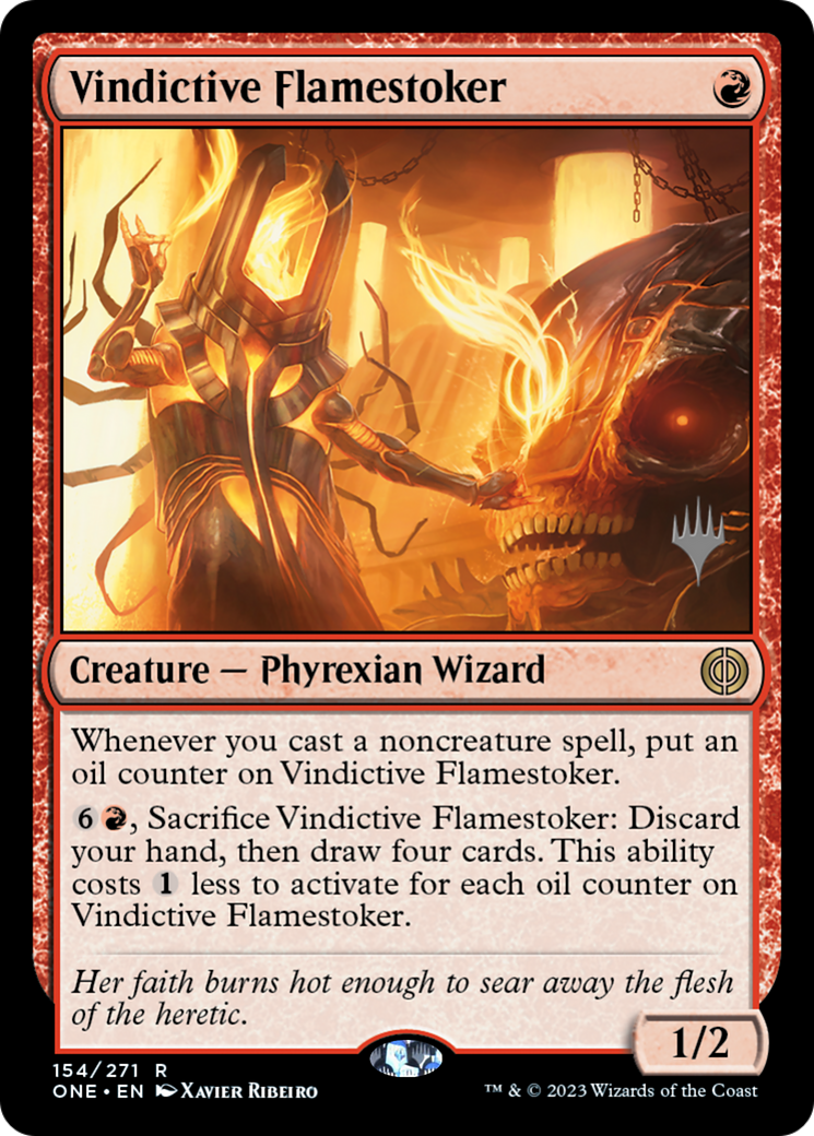 Vindictive Flamestoker (Promo Pack) [Phyrexia: All Will Be One Promos] | Game Grid - Logan
