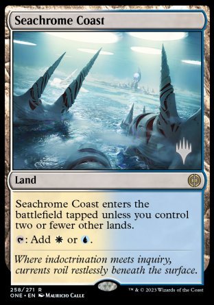 Seachrome Coast (Promo Pack) [Phyrexia: All Will Be One Promos] | Game Grid - Logan