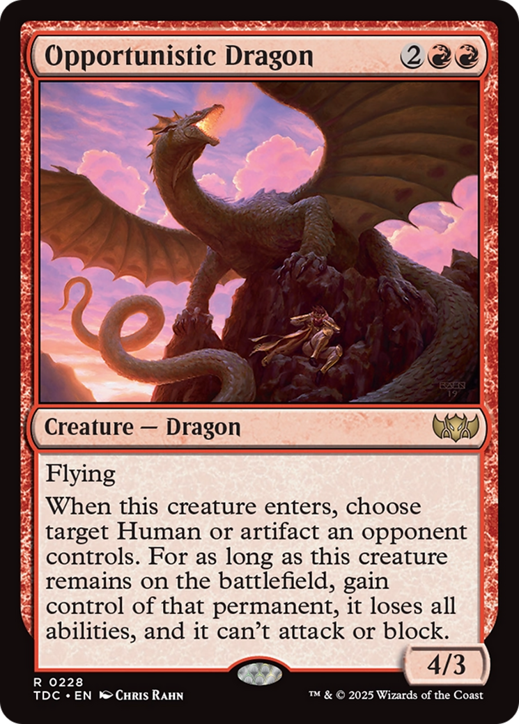 Opportunistic Dragon [Tarkir: Dragonstorm Commander] | Game Grid - Logan
