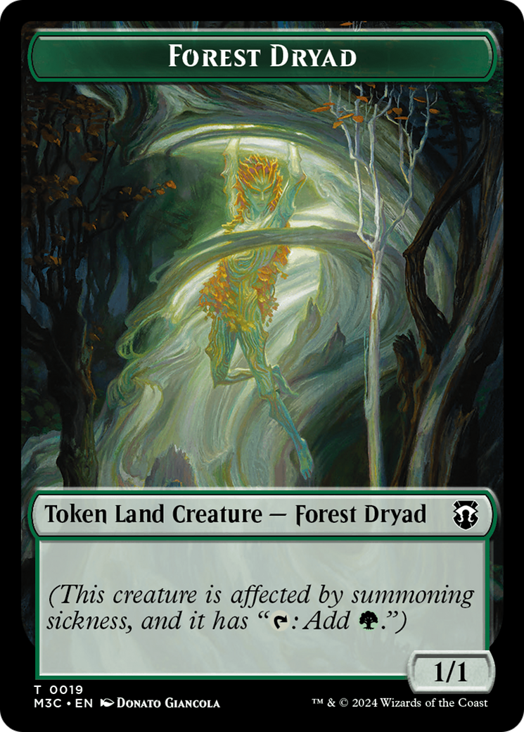 Boar (Ripple Foil) // Forest Dryad Double-Sided Token [Modern Horizons 3 Commander Tokens] | Game Grid - Logan