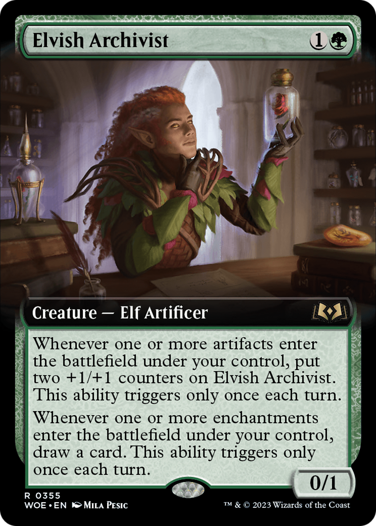 Elvish Archivist (Extended Art) [Wilds of Eldraine] | Game Grid - Logan