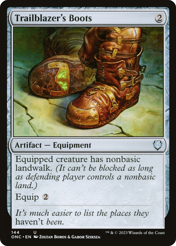 Trailblazer's Boots [Phyrexia: All Will Be One Commander] | Game Grid - Logan