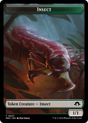 Zombie (Ripple Foil) // Insect (0027) Double-Sided Token [Modern Horizons 3 Tokens] | Game Grid - Logan