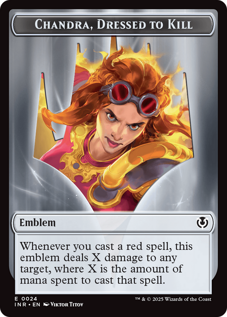 Human (0014) // Emblem - Chandra, Dressed to Kill Double-Sided Token [Innistrad Remastered Tokens] | Game Grid - Logan