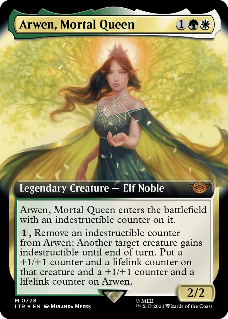 Arwen, Mortal Queen (Extended Art) (Surge Foil) [The Lord of the Rings: Tales of Middle-Earth] | Game Grid - Logan