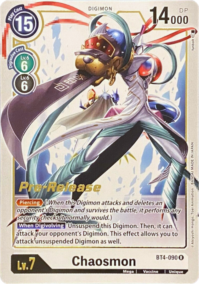 Chaosmon [BT4-090] [Great Legend Pre-Release Promos] | Game Grid - Logan