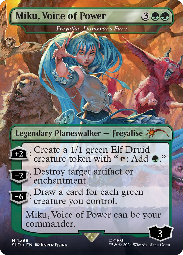 Miku, Voice of Power - Freyalise, Llanowar's Fury [Secret Lair Drop Series] | Game Grid - Logan