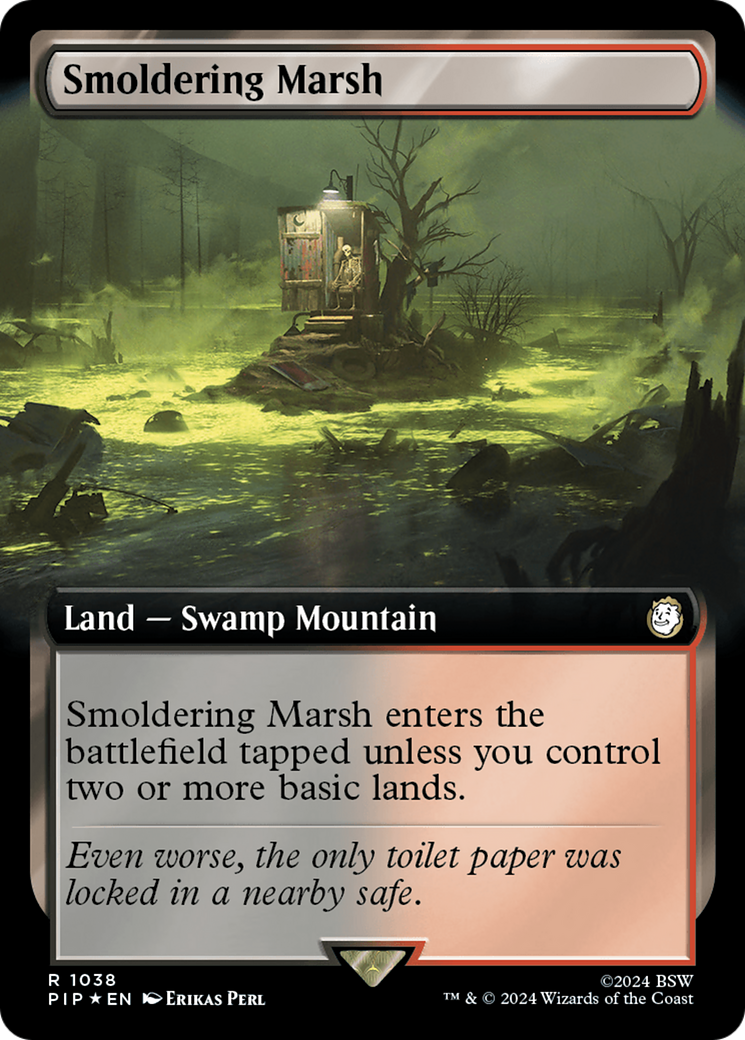 Smoldering Marsh (Extended Art) (Surge Foil) [Fallout] | Game Grid - Logan