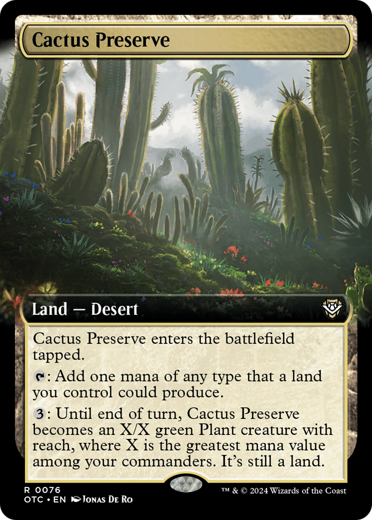 Cactus Preserve (Extended Art) [Outlaws of Thunder Junction Commander] | Game Grid - Logan