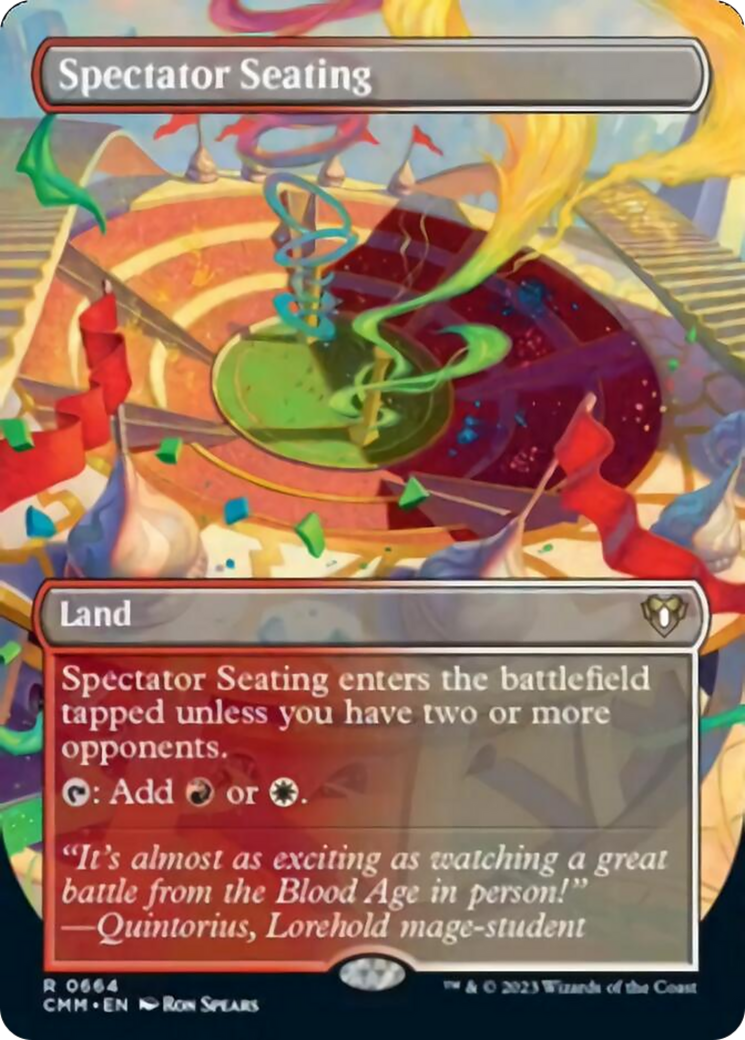Spectator Seating (Borderless Alternate Art) [Commander Masters] | Game Grid - Logan