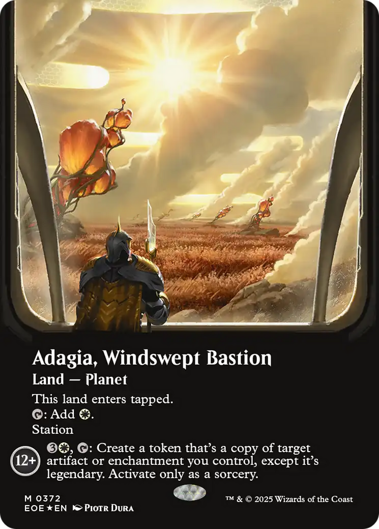 Adagia, Windswept Bastion (Borderless) (Galaxy Foil) [Edge of Eternities] | Game Grid - Logan