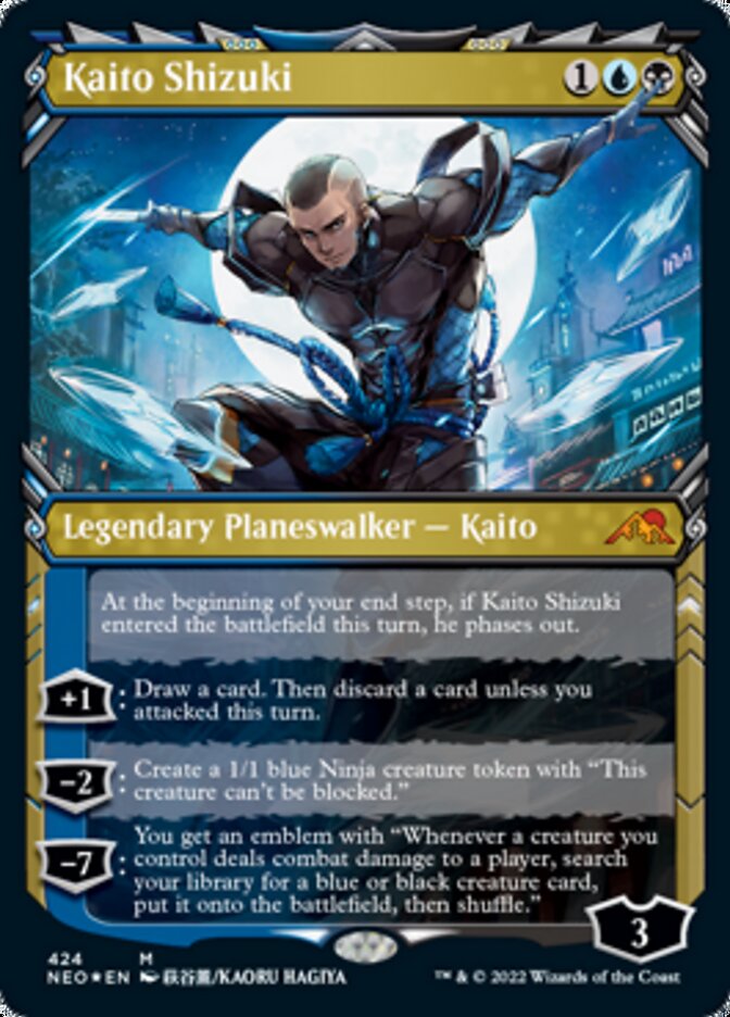 Kaito Shizuki (Showcase) (Foil Etched) [Kamigawa: Neon Dynasty] | Game Grid - Logan