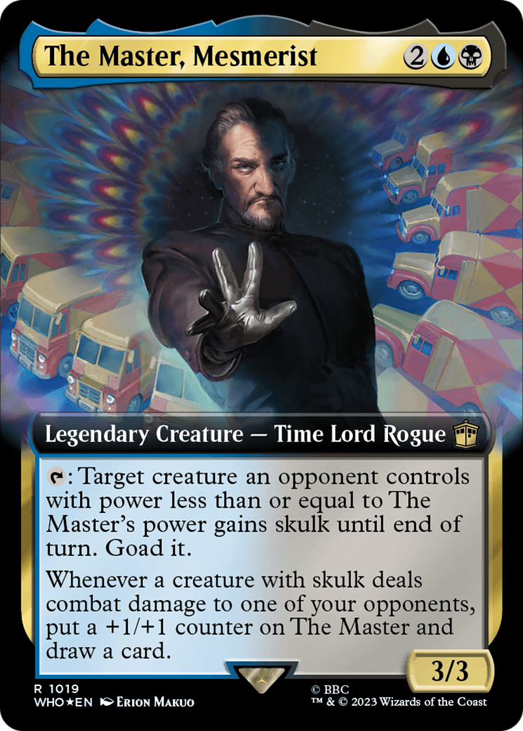 The Master, Mesmerist (Extended Art) (Surge Foil) [Doctor Who] | Game Grid - Logan