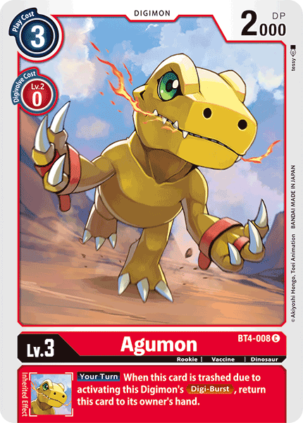 Agumon [BT4-008] [Great Legend] | Game Grid - Logan